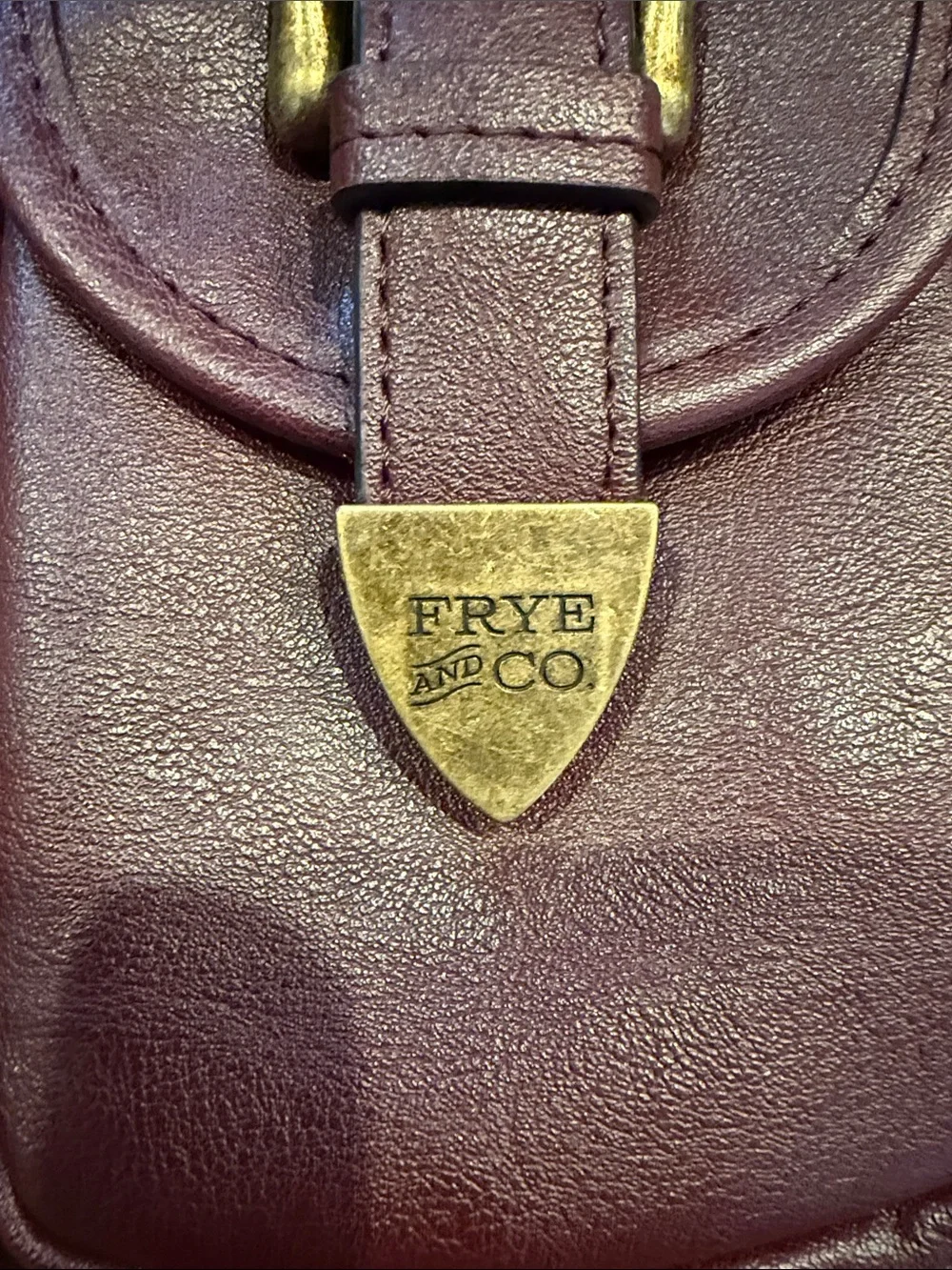 Frye and Co. Vegan Barolo Burgundy Red Tote Shoulder Bag